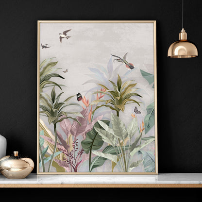 Living room wall pictures | Set of 2 Asian wall art prints