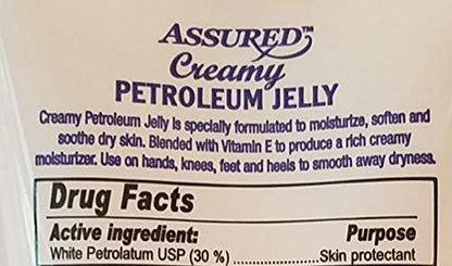ASSURED Creamy Petroleum Jelly Hand Cream – 3 oz Tubes (3-Pack) with Vitamin E