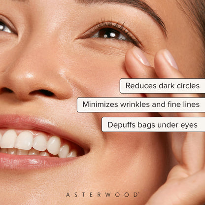 Asterwood Hyaluronic Acid Eye Serum with Matrixyl 3000, Niacinamide & Caffeine – Reduces Undereye Bags, Dark Circles & Fine Lines