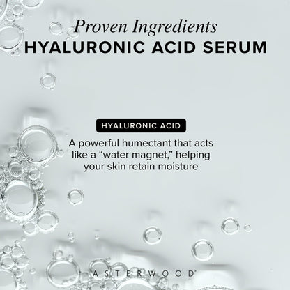 Asterwood Hyaluronic Acid Serum for Face – Fragrance-Free Hydration, Plumping & Anti-Aging | 4 Fl Oz