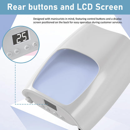 ASTONFOG 126W Cordless UV LED Nail Lamp – Auto Sensor & 4 Timers