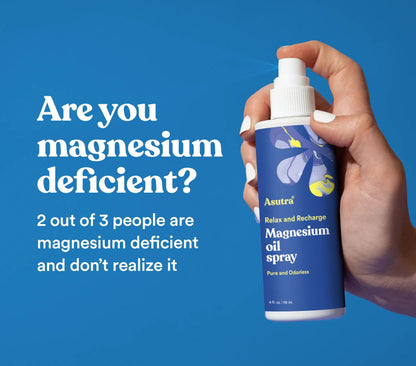 ASUTRA Magnesium Oil Spray (Pack of 2) – Rapid Absorption, Odorless, Non-Greasy