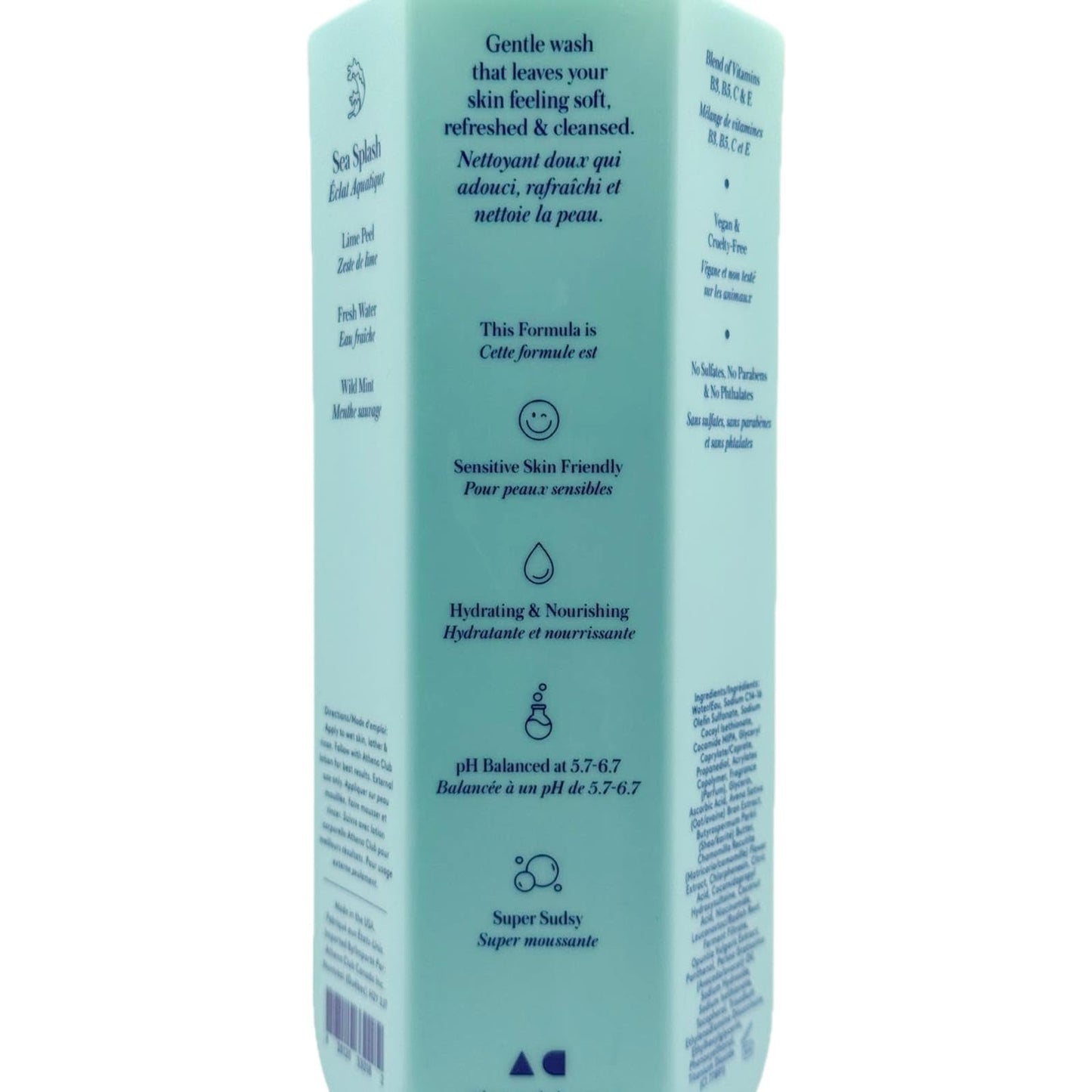 Athena Club Sea Splash Body Wash | Gentle Hydration for Sensitive Skin | 17 oz