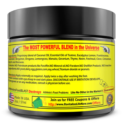 AthletesFootBLAST Plant-Based Foot Cream | Extra Strength Relief Balm