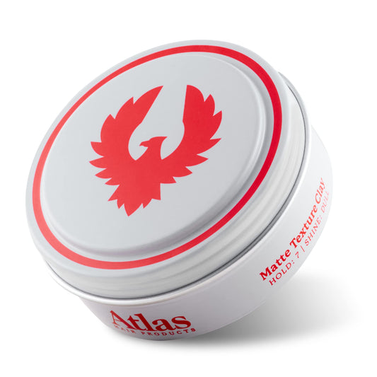 Atlas Matte Texture Clay – Lightweight Whipped Hair Clay, No Shine, Medium to Firm Hold (2.4 oz)