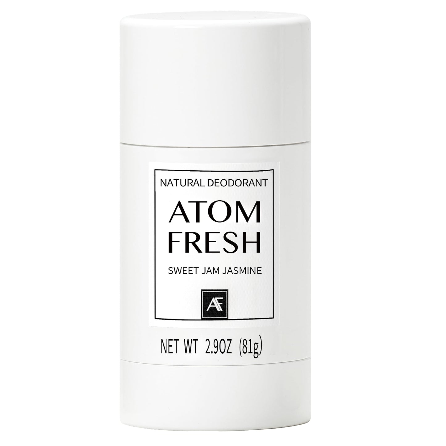 Atom Fresh Laboratory Natural Deodorant for Women — 72H Odor Protection, Aluminum & Baking Soda Free | Sweet Jasmine