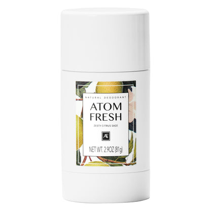 Atom Fresh Natural Deodorant for Women | 72H Odor Protection, Aluminum & Baking Soda Free