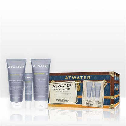 ATWATER Midnight Voyage Gift Set — 3-Piece Men’s Skincare Kit for Travel & Daily Hydration