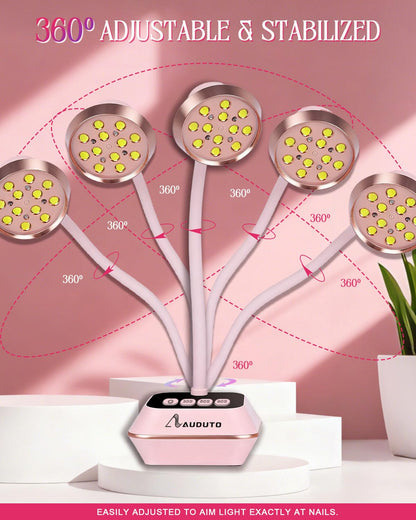 Auduto UV LED Nail Lamp 36W – Cordless Gooseneck Mini Dryer with Auto Sensor & Timers