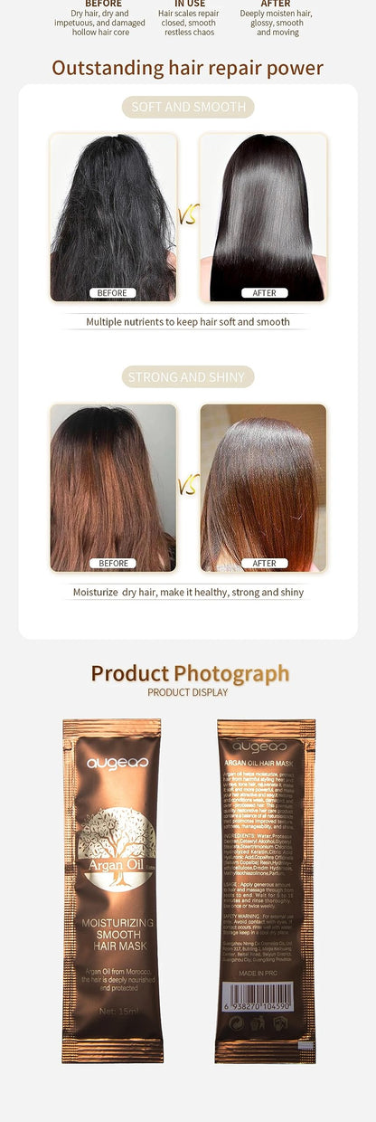 Augeas Argan Oil Hair Mask – Travel-Ready 15ml, 10-Pack
