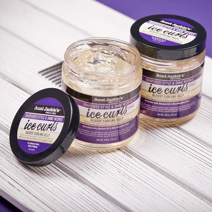 Aunt Jackie's Ice Curls Glossy Jelly – Grapeseed Style & Shine, 18 oz