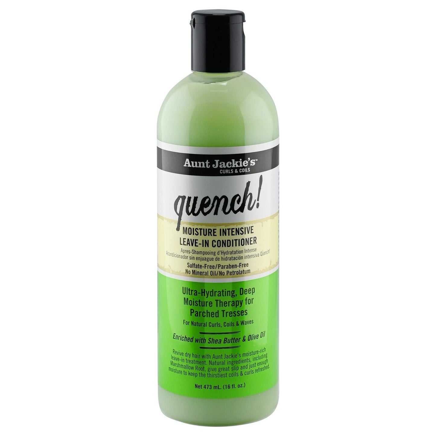 Aunt Jackie's Quench Moisture Intensive Leave-In for Natural Curls & Waves – 16 oz