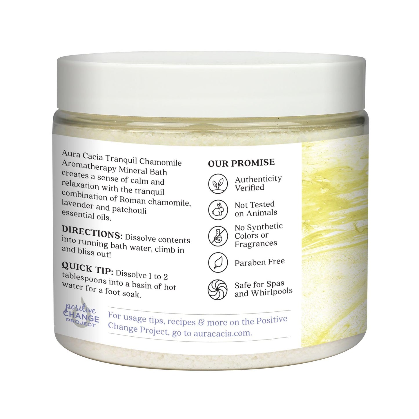 Aura Cacia Tranquil Chamomile Aromatherapy Mineral Bath – 16 oz Jar