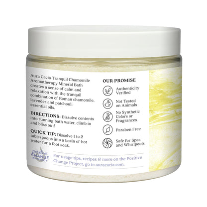 Aura Cacia Tranquil Chamomile Aromatherapy Mineral Bath – 16 oz Jar