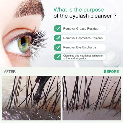 AuReve Eyelash Cleanser Concentrate 100ml – Oil-Free Lash Extension Shampoo for Salon-Quality Home Care