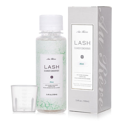 AuReve Eyelash Cleanser Concentrate 100ml – Oil-Free Lash Extension Shampoo for Salon-Quality Home Care