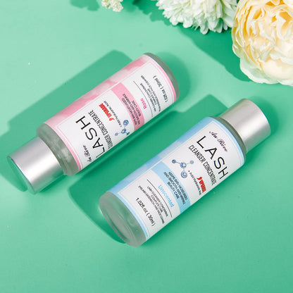 AuReve Lash Shampoo Concentrate 30ml – Dilute to 180ml with Hyaluronic Acid | Rose-Scented, Salon-Grade Lash Cleanser