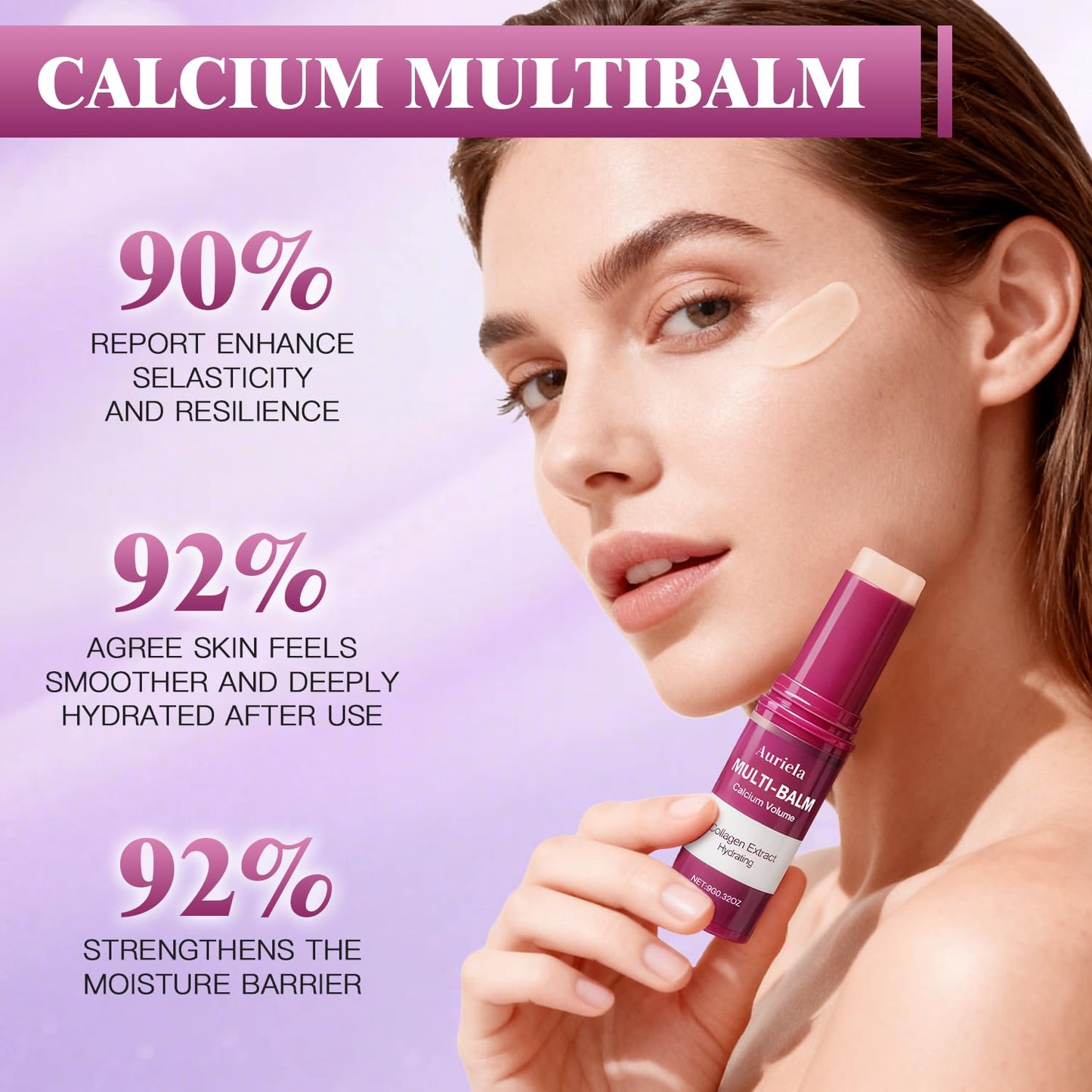 Auriela Calcium Volume Multi Balm – Multi-Use Hydrating Stick for Face, Eyes, Lips & Neck