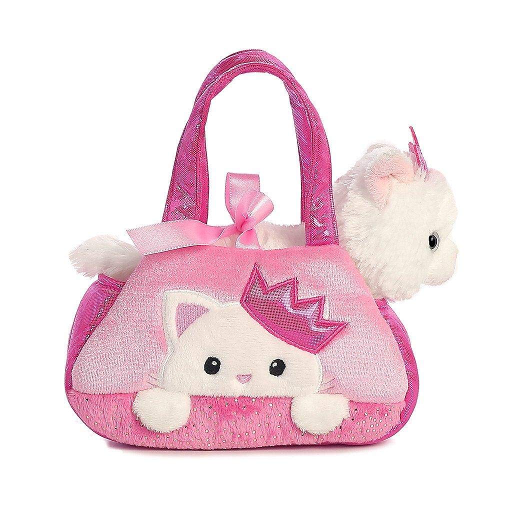 Aurora® Fashionable Fancy Pals Peek-A-Boo Princess Kitty Plush with Purse – Dress-Up Fun for Kids 3+