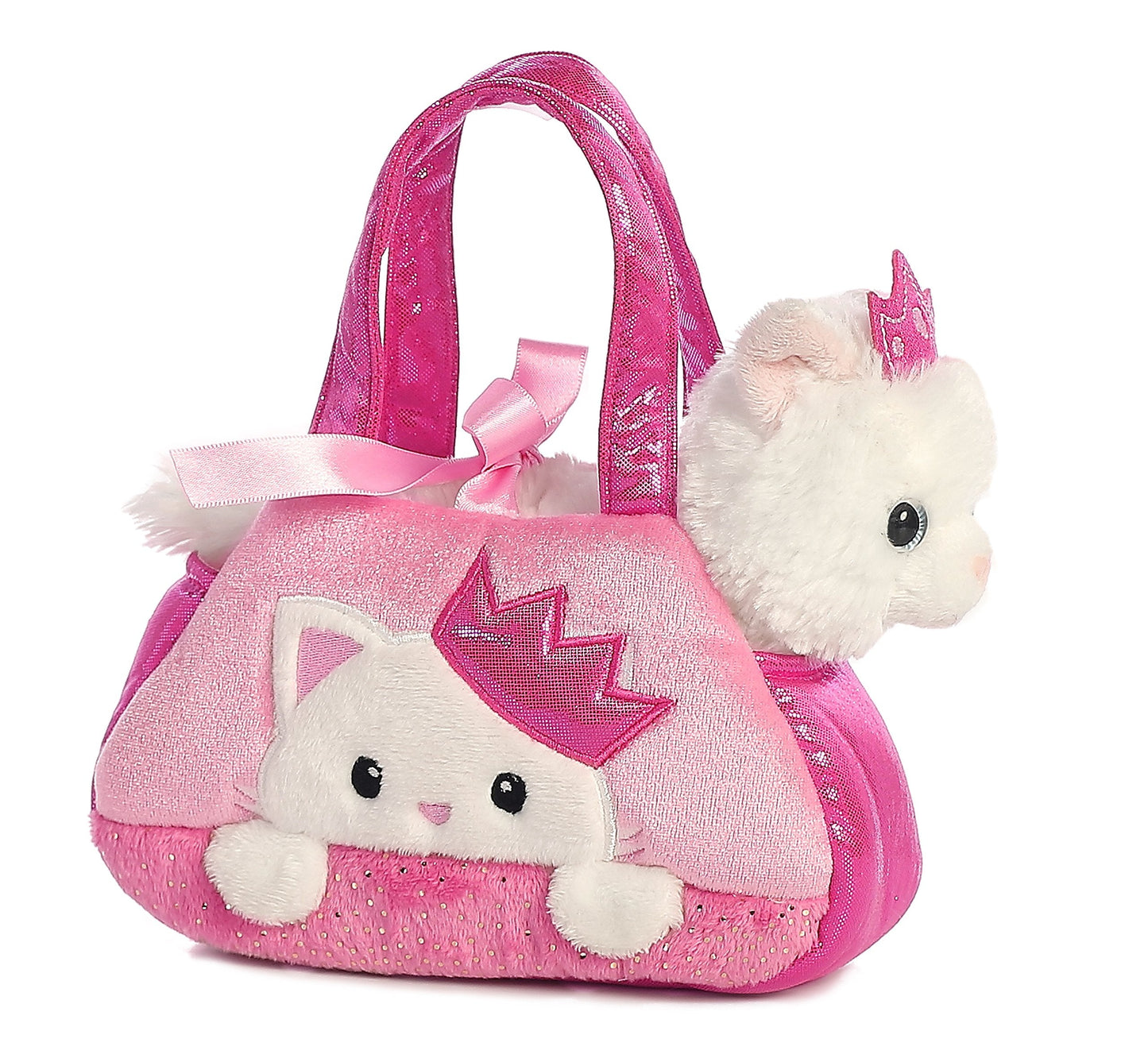 Aurora® Fashionable Fancy Pals Peek-A-Boo Princess Kitty Plush with Purse – Dress-Up Fun for Kids 3+