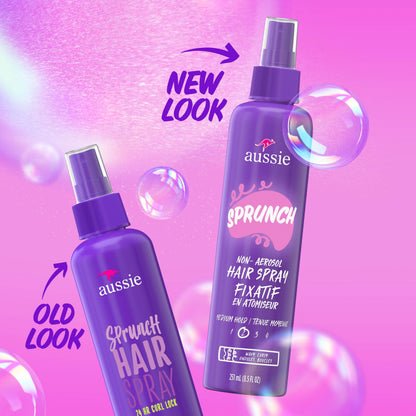 Aussie Hairspray 8.5 fl oz (Pack of 3) – Sprunch Non-Aerosol Curl Hold