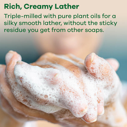 Australian Botanical Soap Oat Milk with Cloudberry 6.6 oz Luxury Soap Bar 4-Pack
