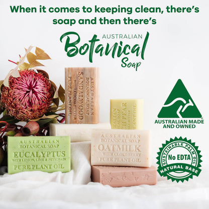 Australian Botanical Soap Oat Milk with Cloudberry 6.6 oz Luxury Soap Bar 4-Pack