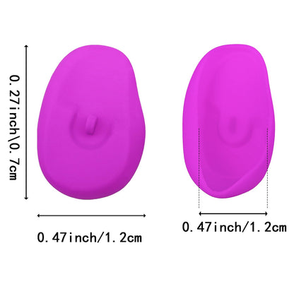 Auswalar 8 Pairs Waterproof Silicone Ear Covers – Hair Dye Earmuffs for Salon Use