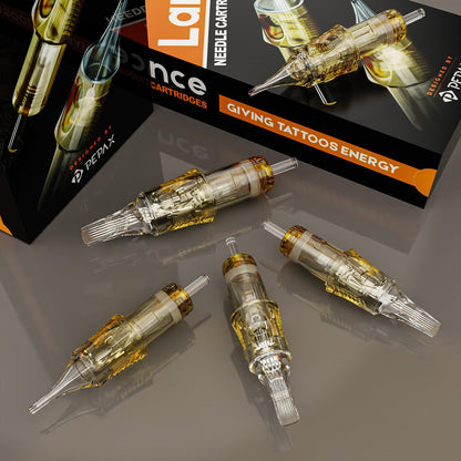 Autdor PEPAX Lance Tattoo Needles Cartridge 1215cml – 20 Pcs, #12 Standard & 15 Curved Magnum, 0.35mm, 5.0mm Membrane
