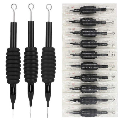 Autdor Tattoo Needles and Tubes Combo – 40Pcs Disposable Tubes with Assorted Needles (3RL-9RL, 5RS-9RS, 5M1-9M1)