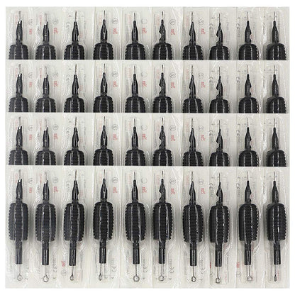 Autdor Tattoo Needles and Tubes Combo – 40Pcs Disposable Tubes with Assorted Needles (3RL-9RL, 5RS-9RS, 5M1-9M1)
