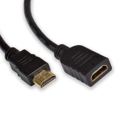 AV:Link 4K UHD HDMI 2.1 Male to Female Extension Lead, 0.5 Metre, Gold Plated