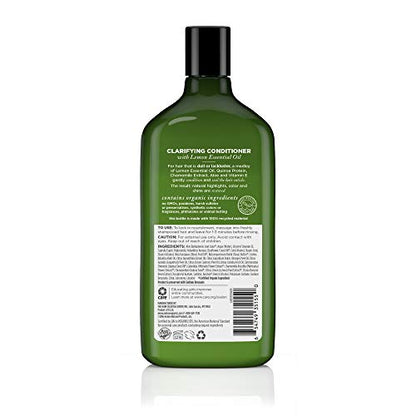 Avalon Organics Clarifying Lemon Conditioner – 11 oz (Pack of 2) | Biotin & Quinoa Protein