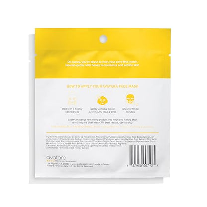 Avatara Bee My Honey Facial Mask – Hydrating Sheet Masks (5 Pack)
