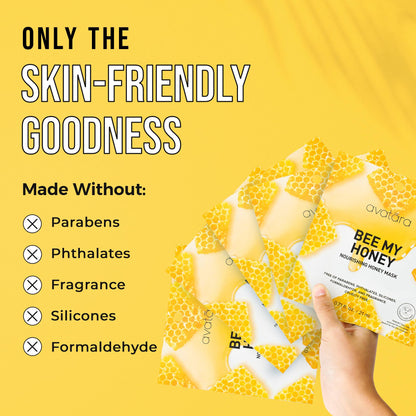 Avatara Bee My Honey Facial Mask – Hydrating Sheet Masks (5 Pack)