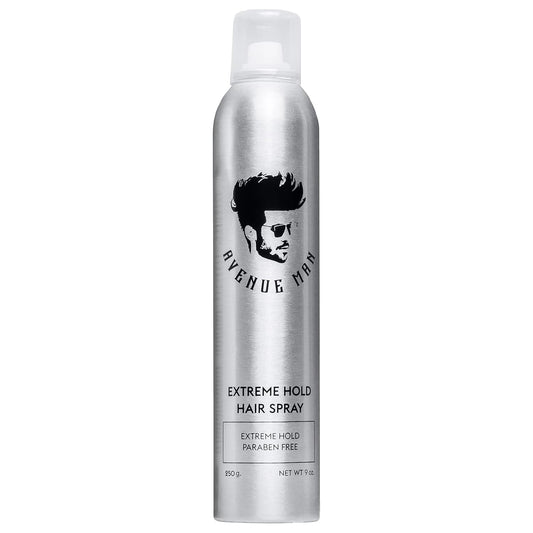 Avenue Man Extreme Hold Hairspray – 9 oz, Paraben-Free, Extra Firm Hold
