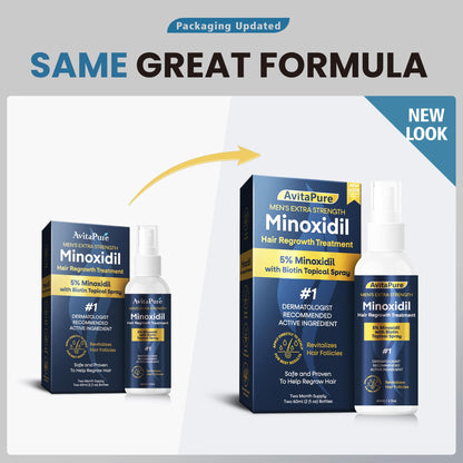 AVITAPURE 5% Minoxidil for Men — Extra-Strength Hair Growth Spray