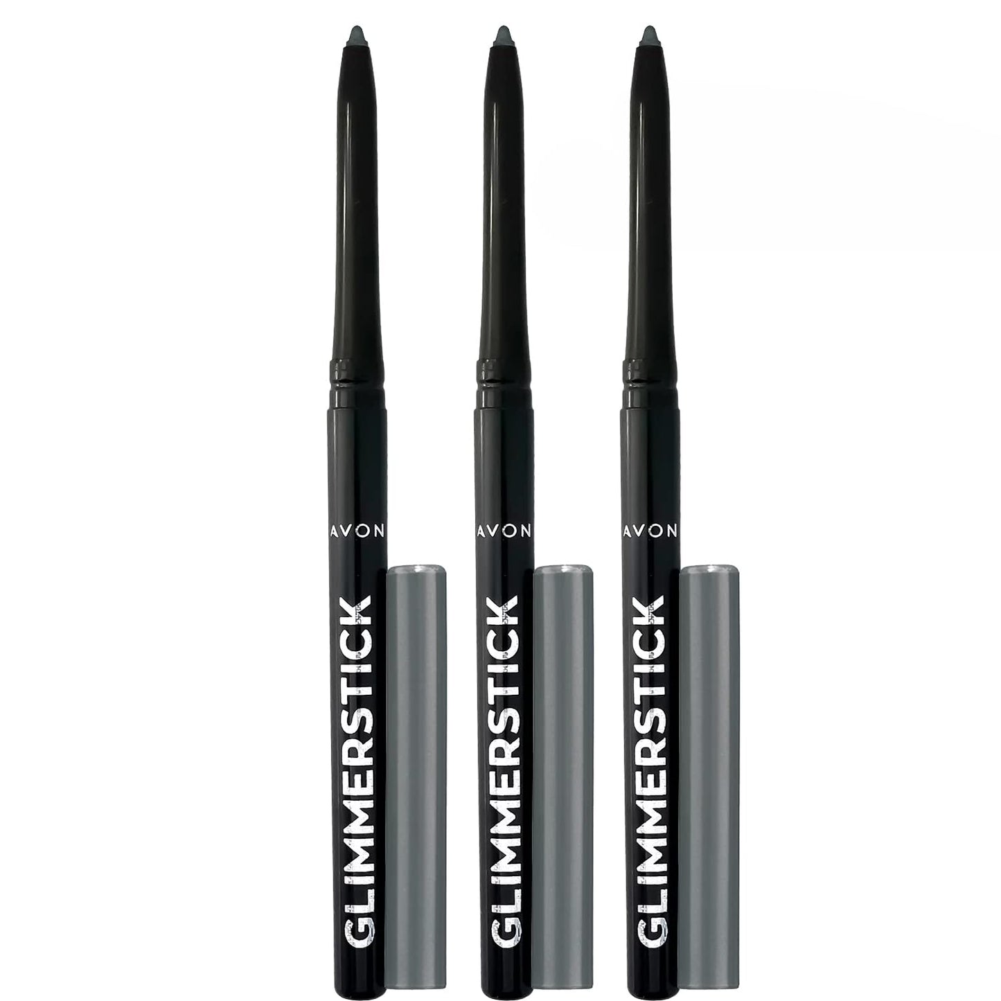 Avon Glimmerstick Eyeliner Gray – 3 Pack | Smooth-Glide Pencil for Everyday Definition