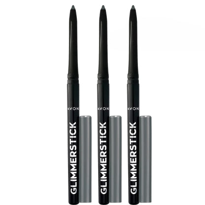 Avon Glimmerstick Eyeliner Gray – 3 Pack | Smooth-Glide Pencil for Everyday Definition