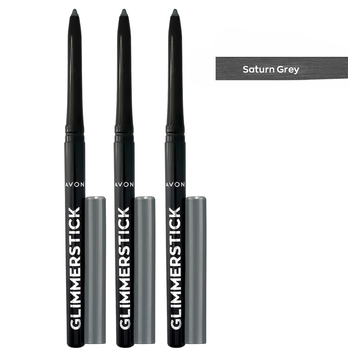 Avon Glimmerstick Eyeliner Gray – 3 Pack | Smooth-Glide Pencil for Everyday Definition