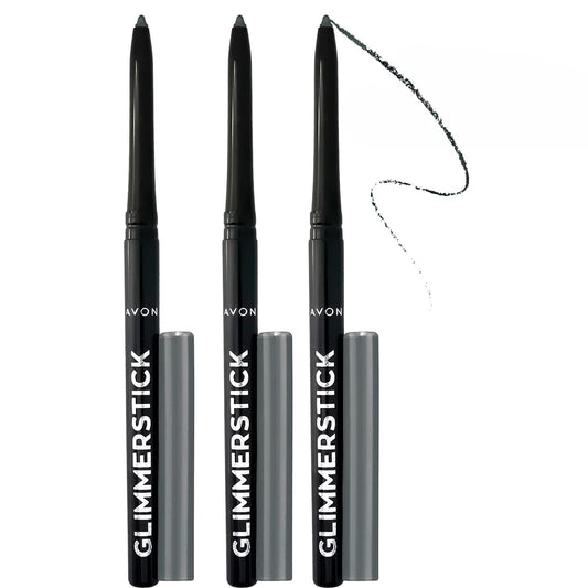 Avon Glimmerstick Eyeliner Gray – 3 Pack | Smooth-Glide Pencil for Everyday Definition
