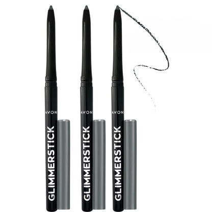 Avon Glimmerstick Eyeliner Gray – 3 Pack | Smooth-Glide Pencil for Everyday Definition