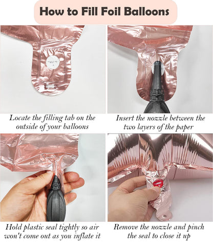 Awfrky 4th Birthday Decorations for Girls – Rose Gold Crown, Sash, Cake Topper & Balloons