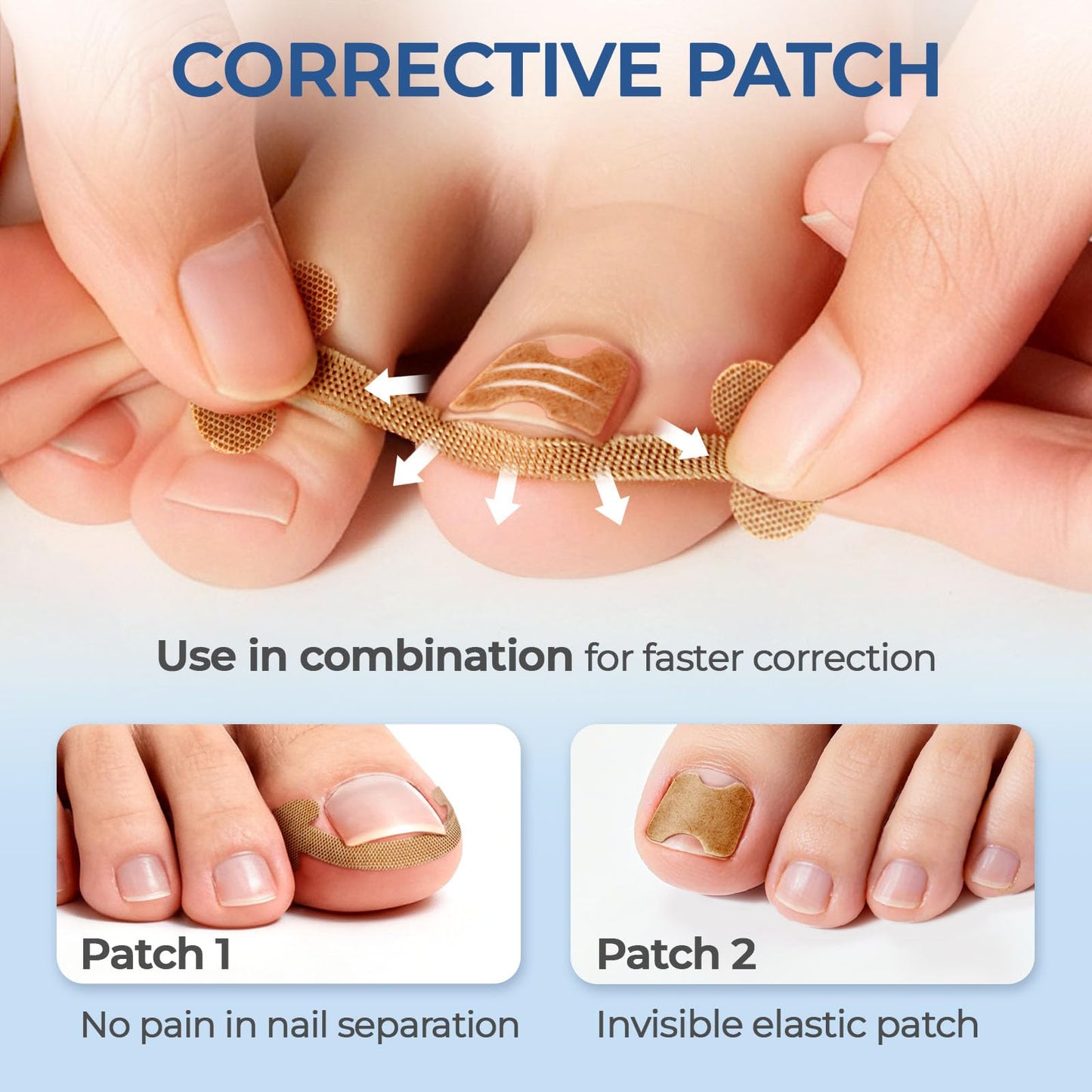 awrose Ingrown Toenail Corrector Set with Correction Strips | At-Home Pedicure Kit for Men & Women