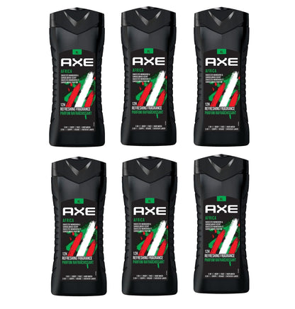 AXE Africa Body Wash – 13.5 oz / 400 mL, 6-Pack, Made in Germany