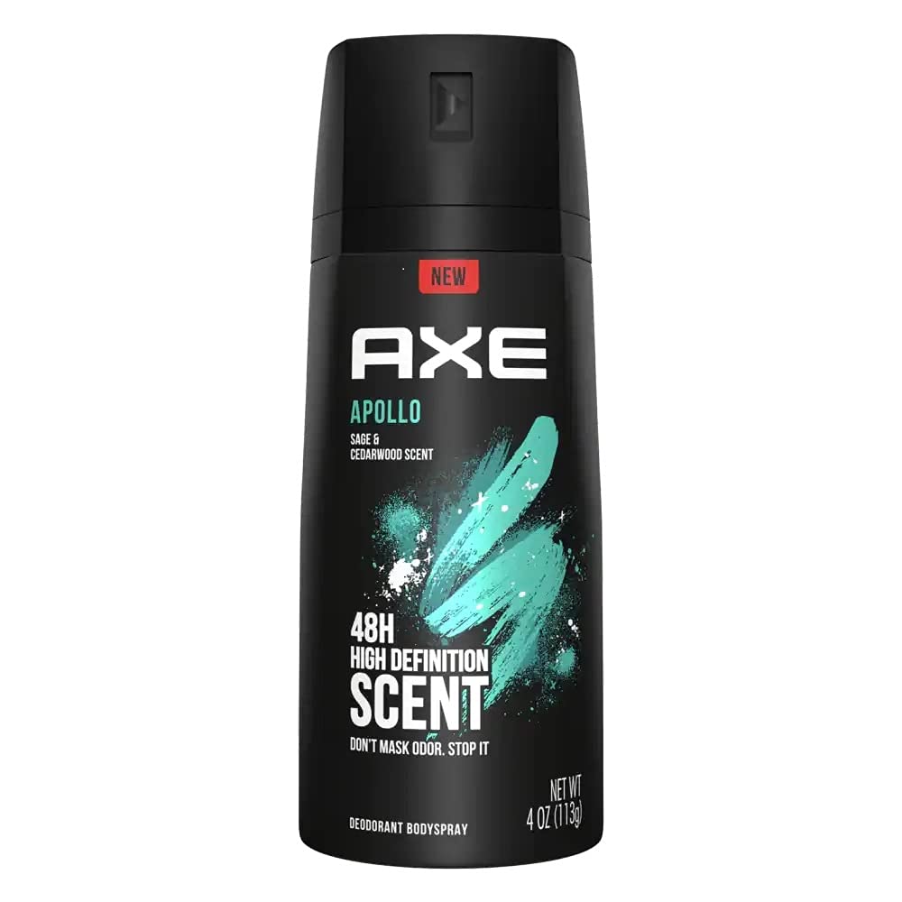 AXE Apollo Body Spray for Men – 4 oz (Pack of 3)