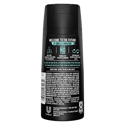 AXE Apollo Body Spray Deodorant for Men – Sage & Cedarwood, Aluminum-Free, 4 oz (4 Count)