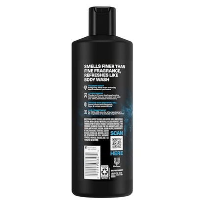 AXE Fine Fragrance Aqua Bergamot Body Wash for Men – 18 oz, 12H Freshness