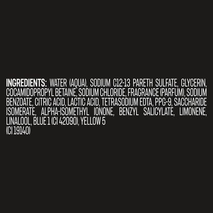 AXE Men's Body Wash Black 3-Pack – 3-In-1 Body, Face & Hair Wash, Frozen Pear & Cedarwood