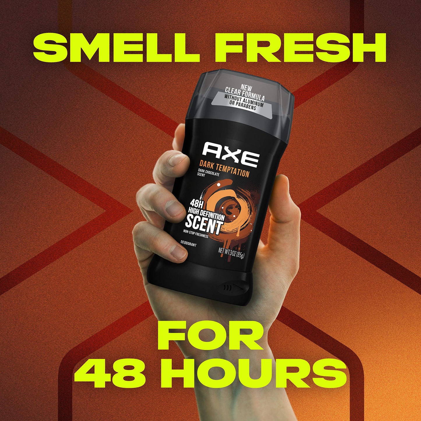 AXE Dark Temptation Deodorant Stick for Men – 48h Odor Protection, Aluminum-Free, 3.0oz